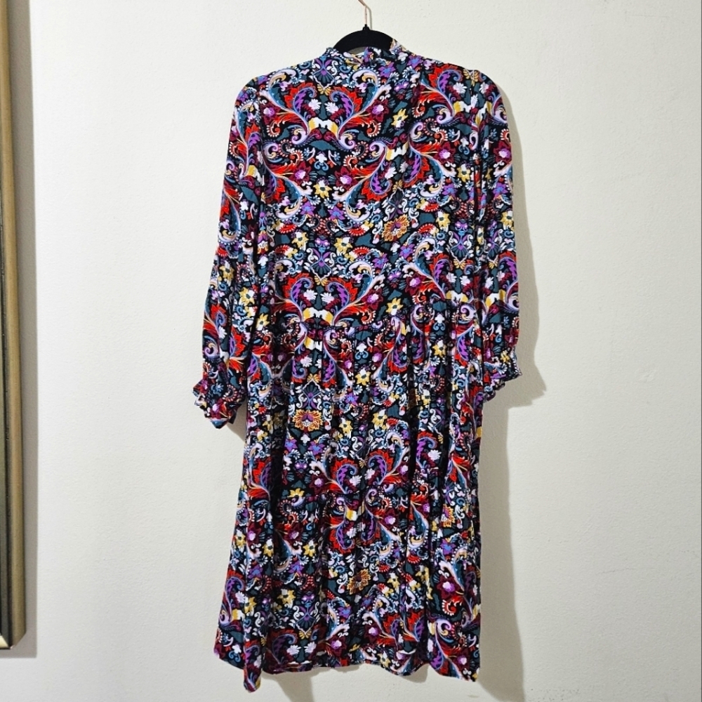 LOFT Floral Swing Dress - Picture 2 of 8